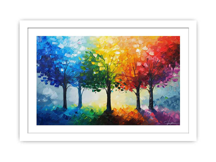 Colorfull Trees Painting