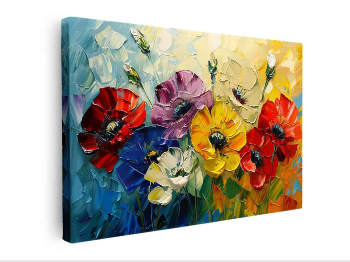 Beautiful Palette Knife Flower Painting