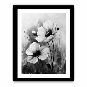 Black and white Flower Painting