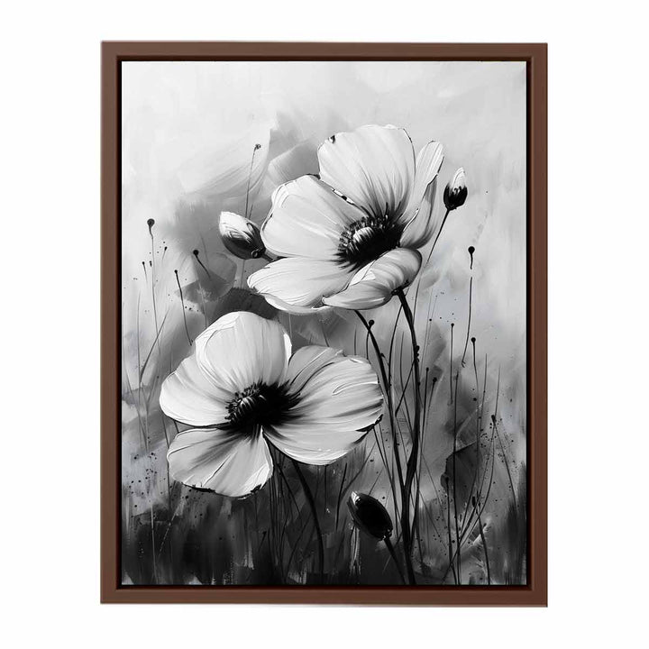 Black and white Flower Painting