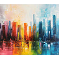 Modern Abstract  City Painting
