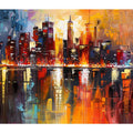 Modern Abstract City Art
