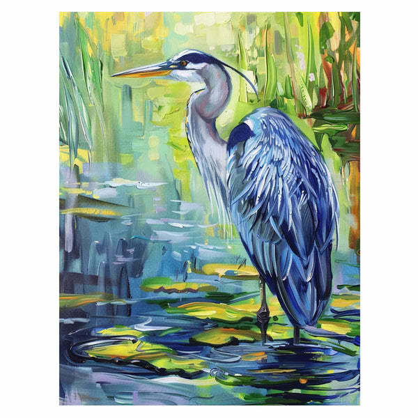 Blue Heron Painting