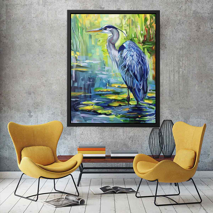 Blue Heron Painting