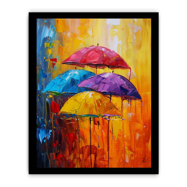 Abstract Art Umbrella Painting