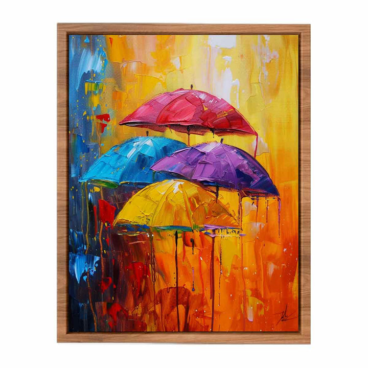 Abstract Art Umbrella Painting