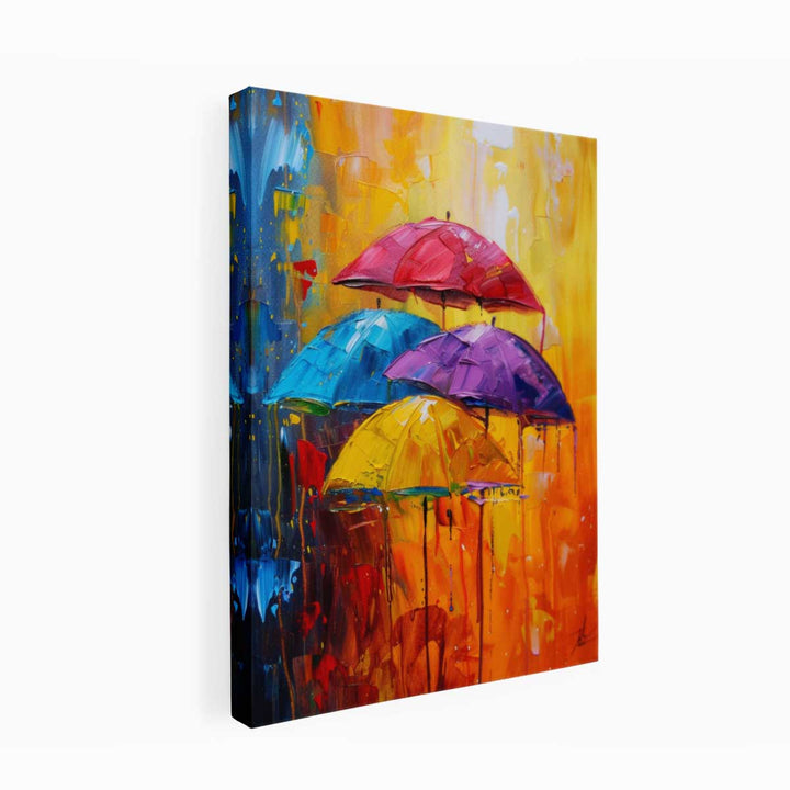 Abstract Art Umbrella Painting