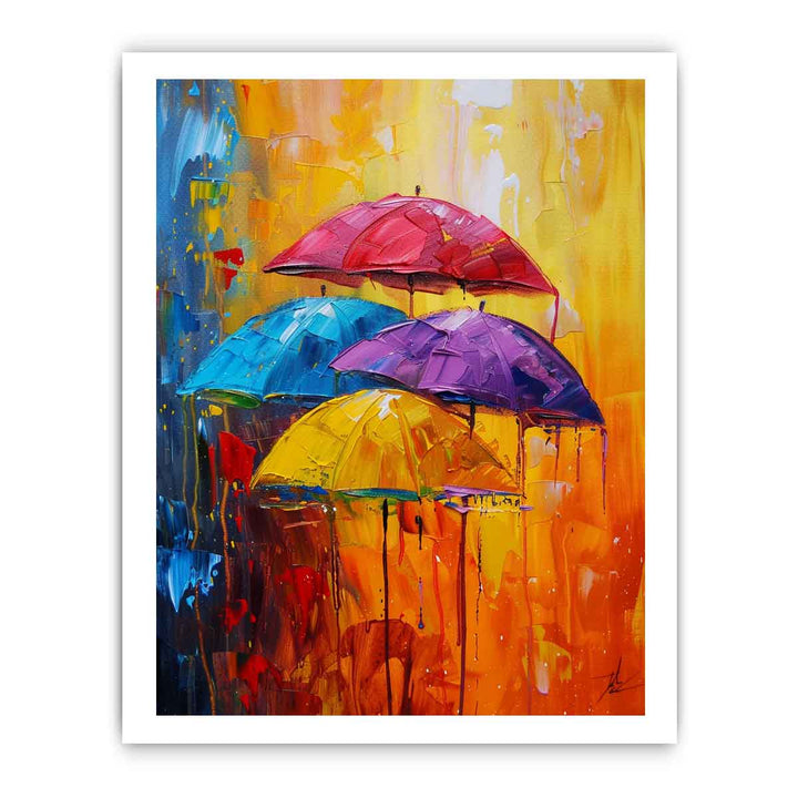Abstract Art Umbrella Painting