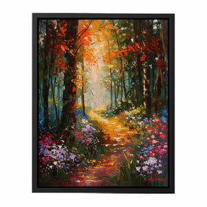 Floral   Forest Painting