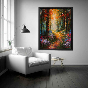 Floral   Forest Painting