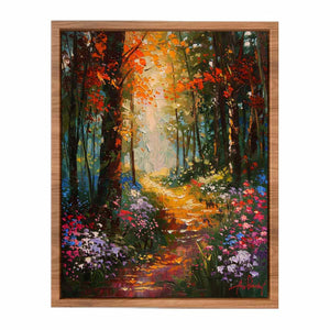 Floral   Forest Painting
