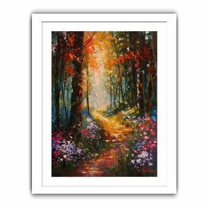 Floral   Forest Painting