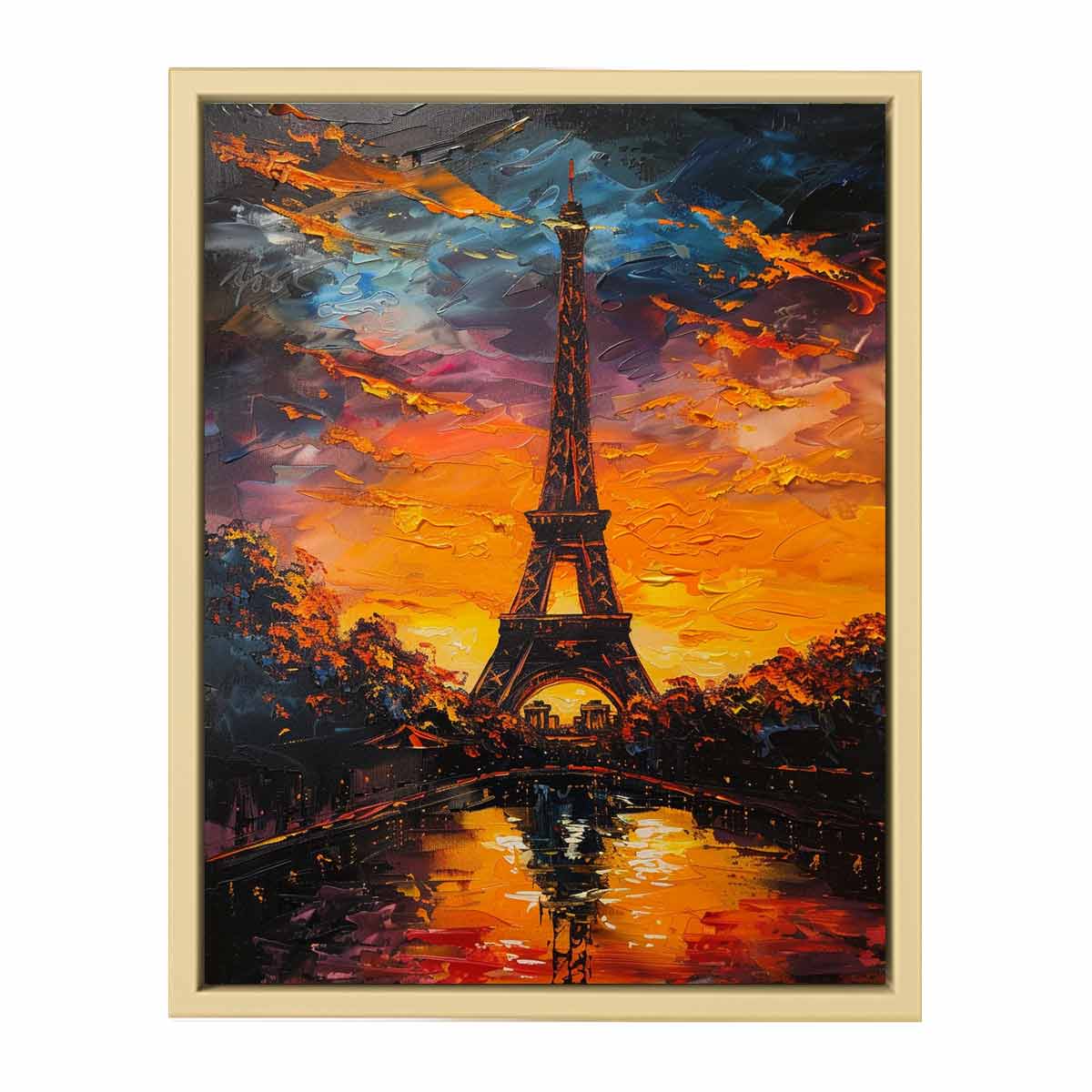 Eiffel Sunset Painting