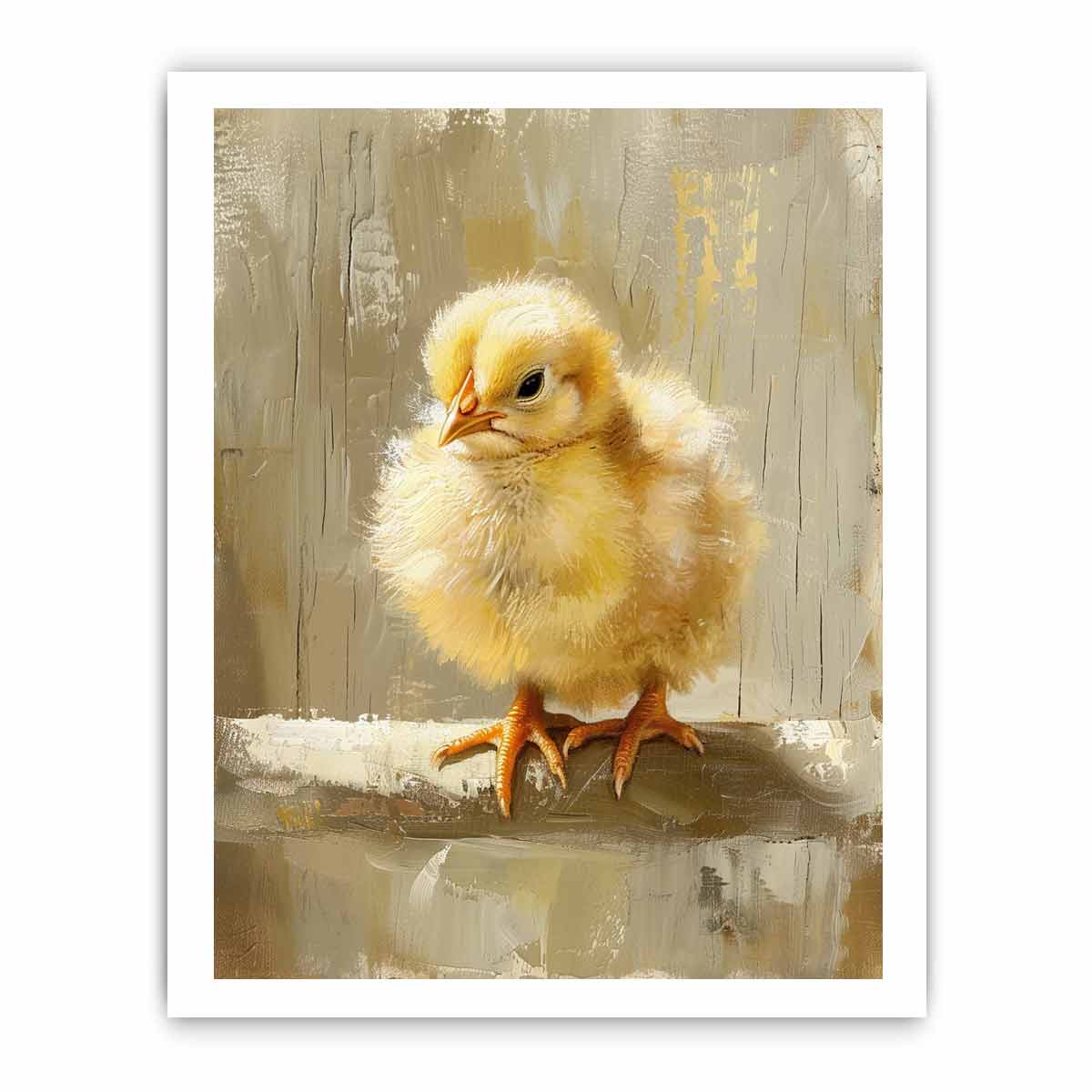 Baby Chicken Art Painting