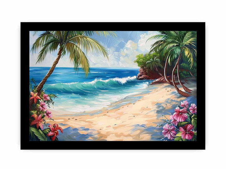 Tropical Beach Painting