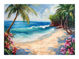 Tropical Beach Painting artwork preview