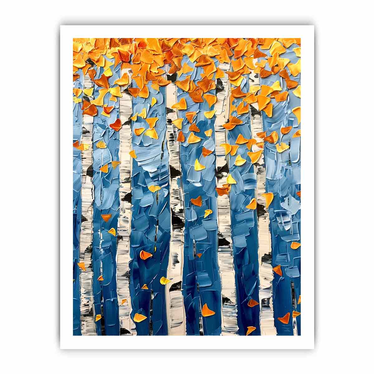 Birch Tree Colorfull leafs