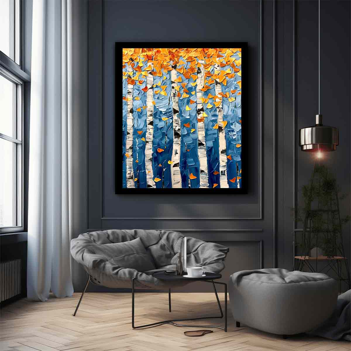 Birch Tree Colorfull leafs