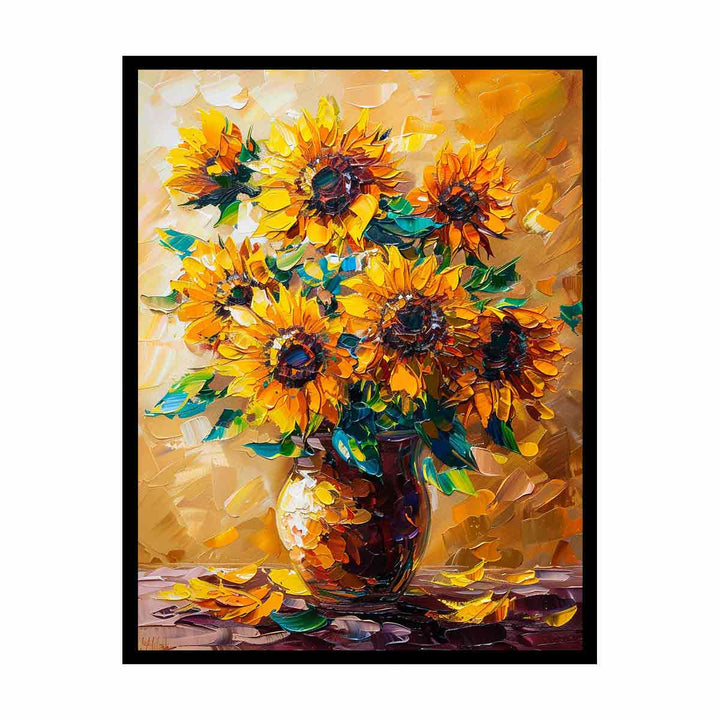 Vase Of Sunflowers