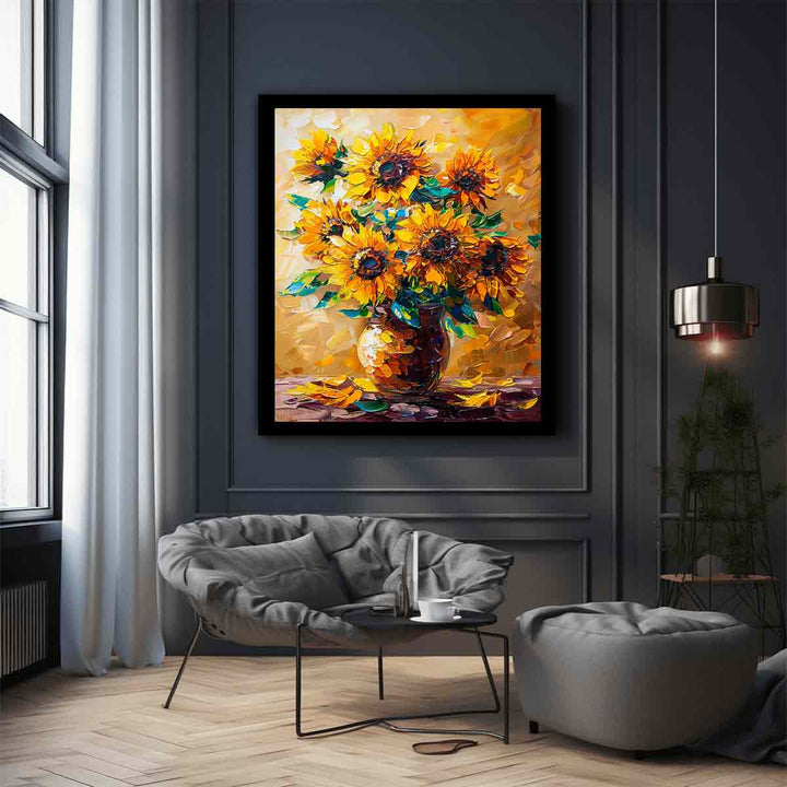 Vase Of Sunflowers