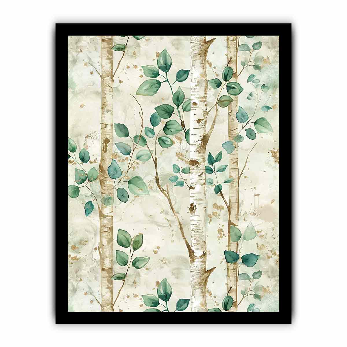 Birchtree Watercolor Painitng