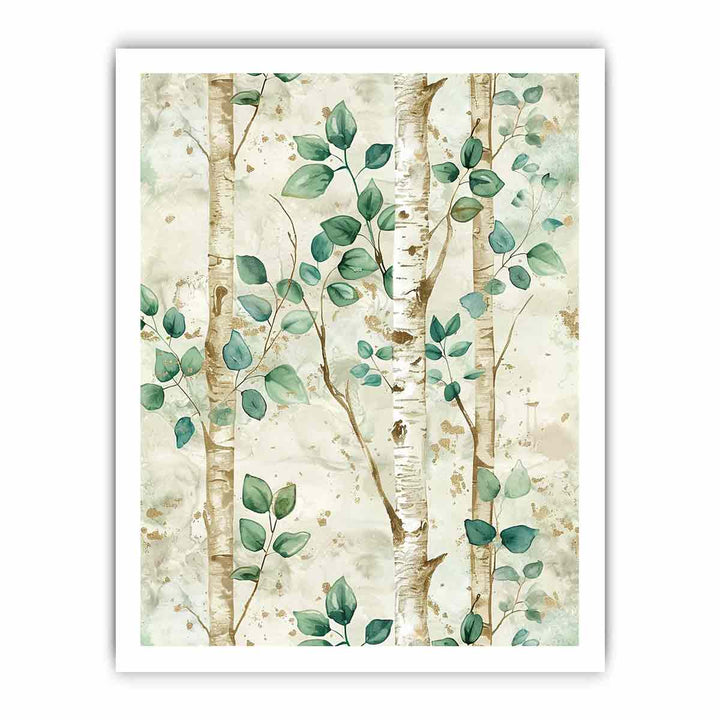 Birchtree Watercolor Painitng