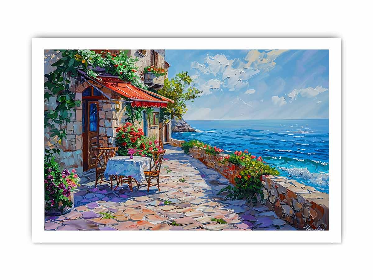 Italian beach cafe