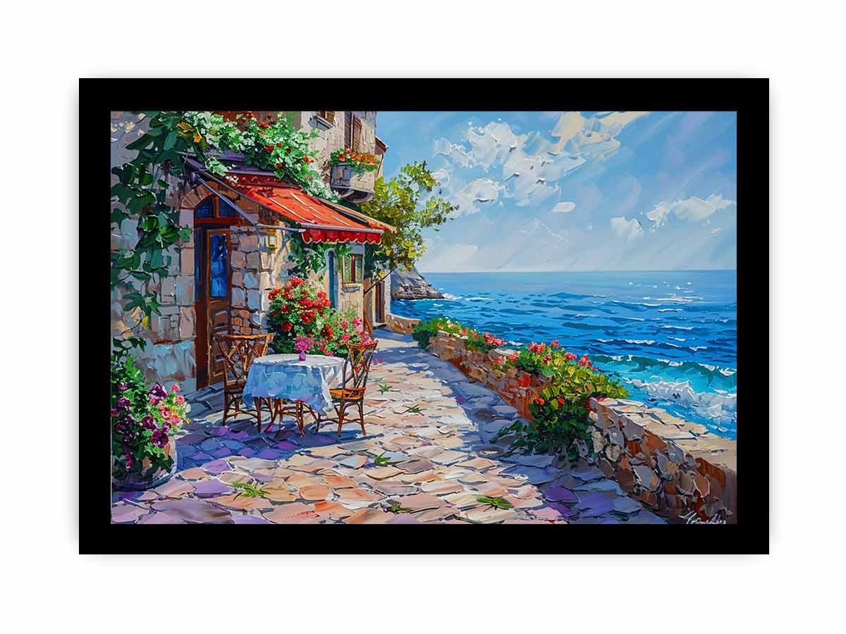 Italian beach cafe