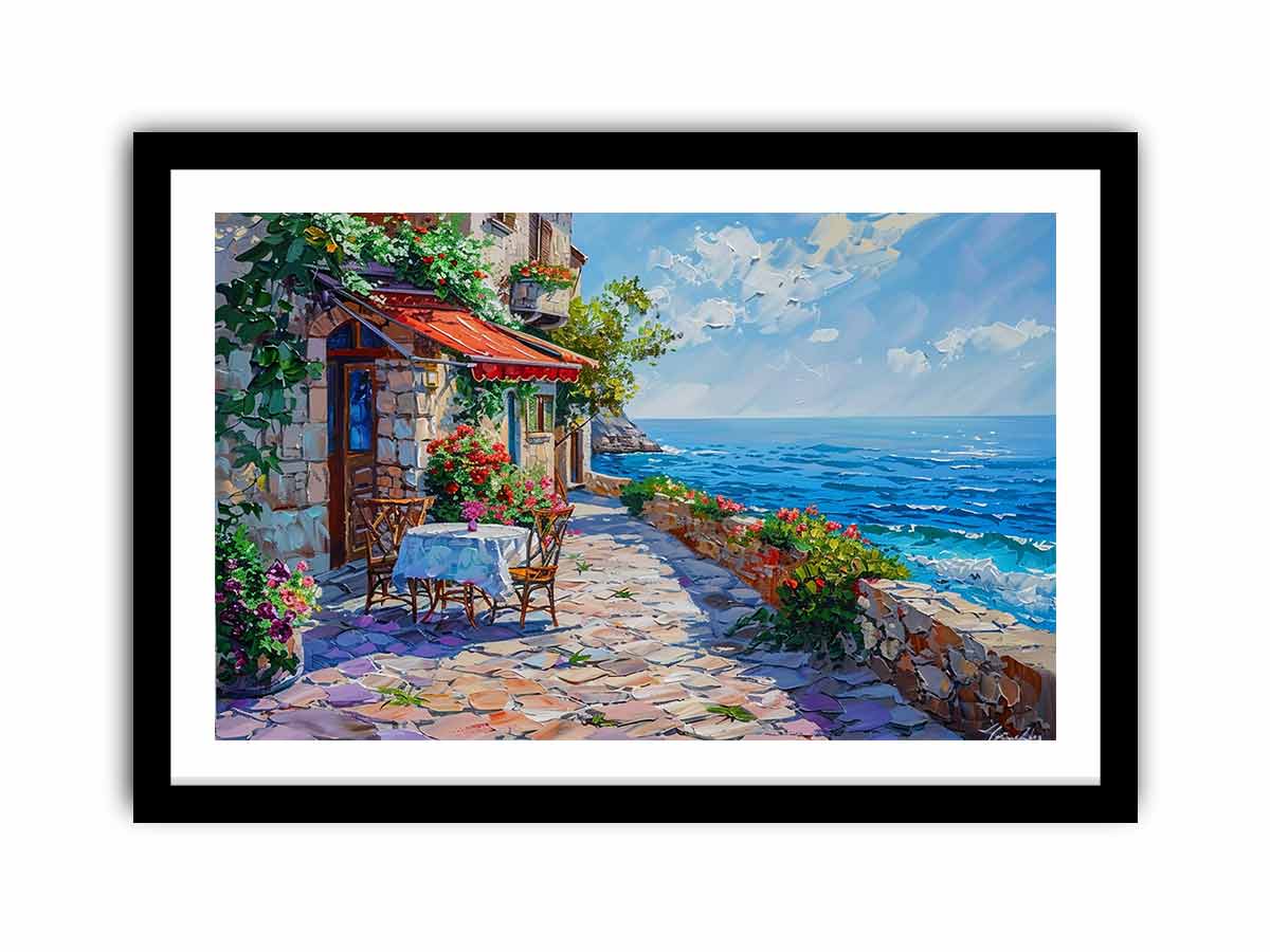 Italian beach cafe