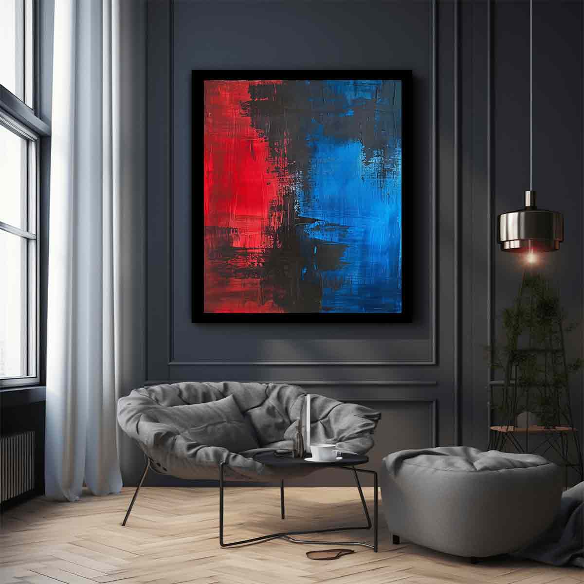 Red Blue Abstract