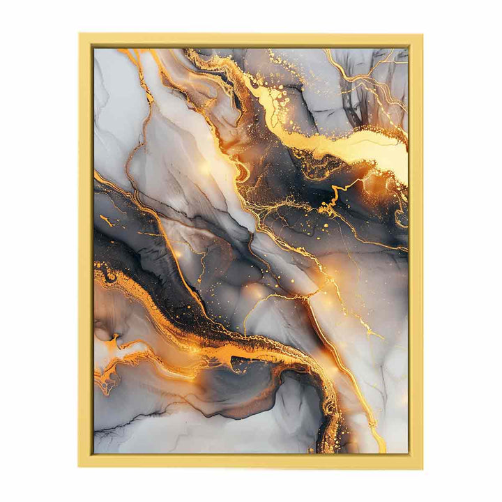 Black Gold Marble Art