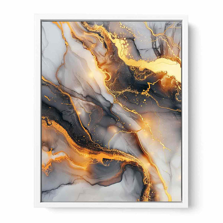 Black Gold Marble Art