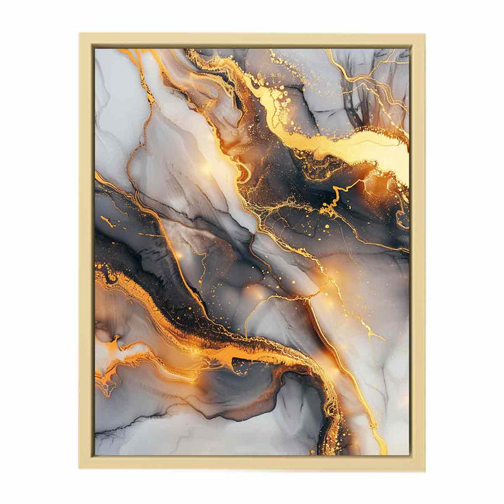 Black Gold Marble Art