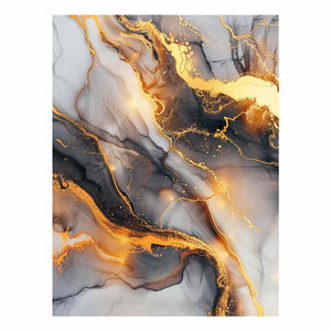 Black Gold Marble Art