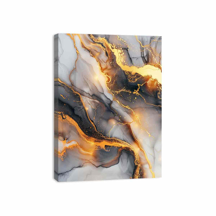 Black Gold Marble Art