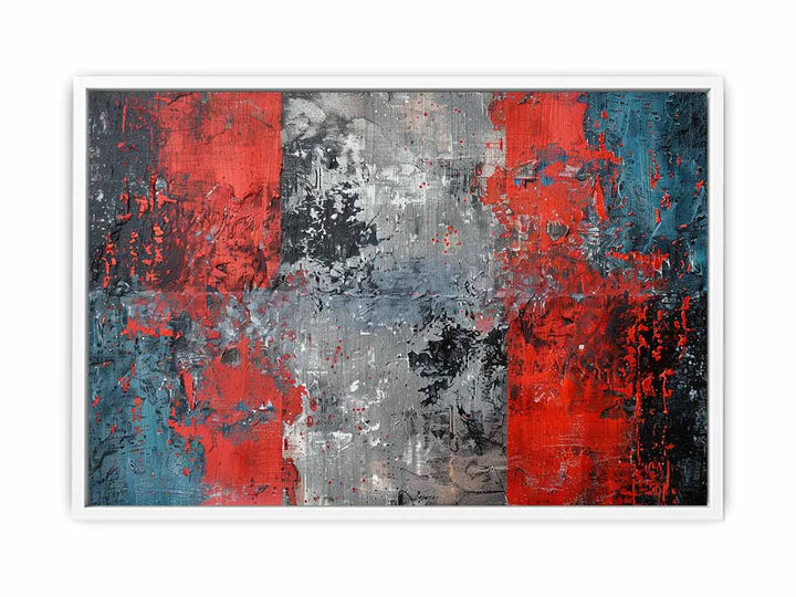 Red Blue Abstract Art