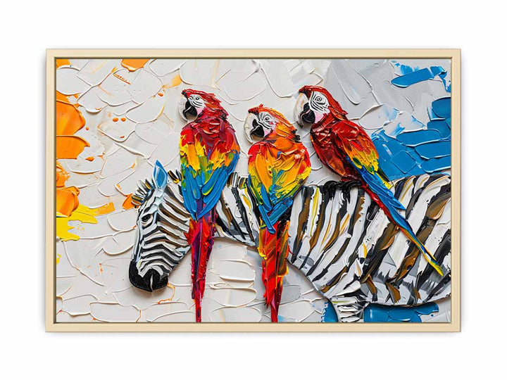 Zebra Parrot Art