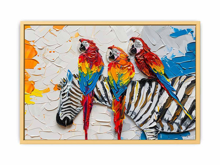 Zebra Parrot Art