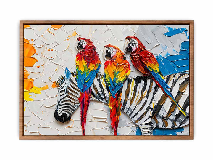 Zebra Parrot Art