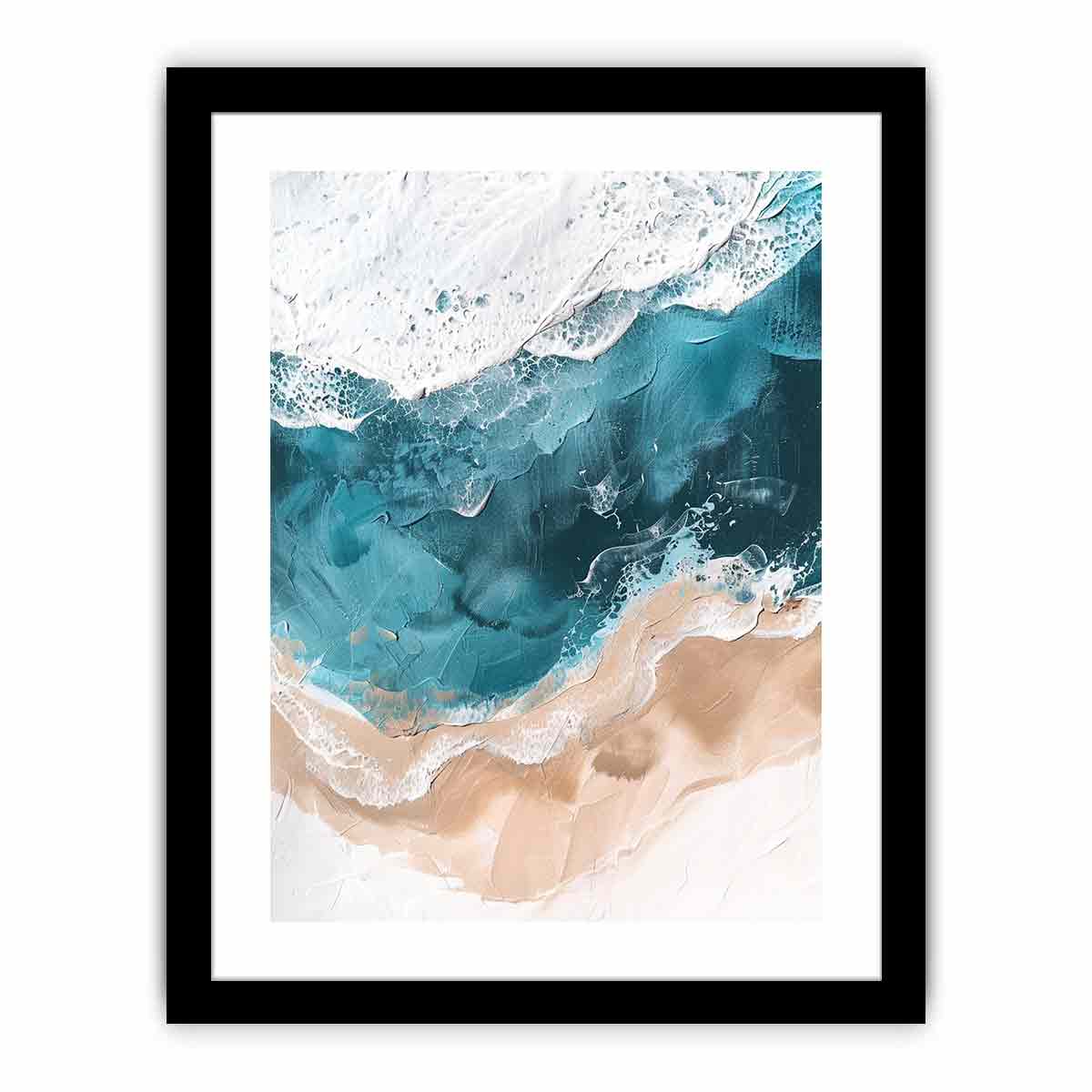 Tricolor Ocean Painting
