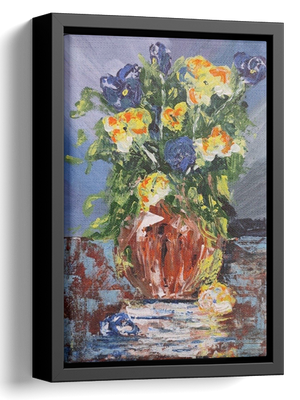 Abstract Flowers Oil Painting 