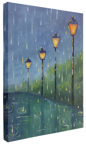 Rain Oil Painting 