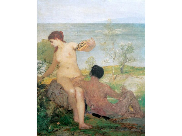 Girl and boy picking flowers 2