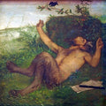 Faun Whistling to a Blackbird 1875