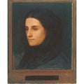 Angela Bocklin mit schwarzem Schleier 1854 