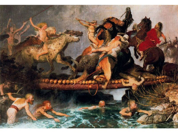 Fighting on a bridge 