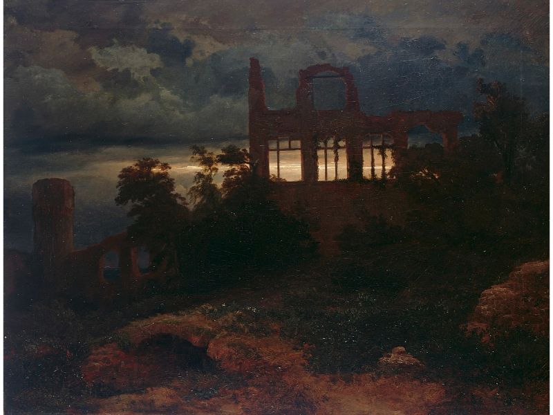 Landscape with a castle in ruins