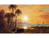Tropical Landscape With Fishing Boats In Bay artwork preview