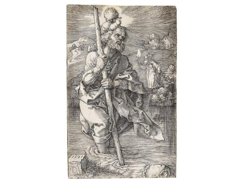 St Christopher Facing To The Right