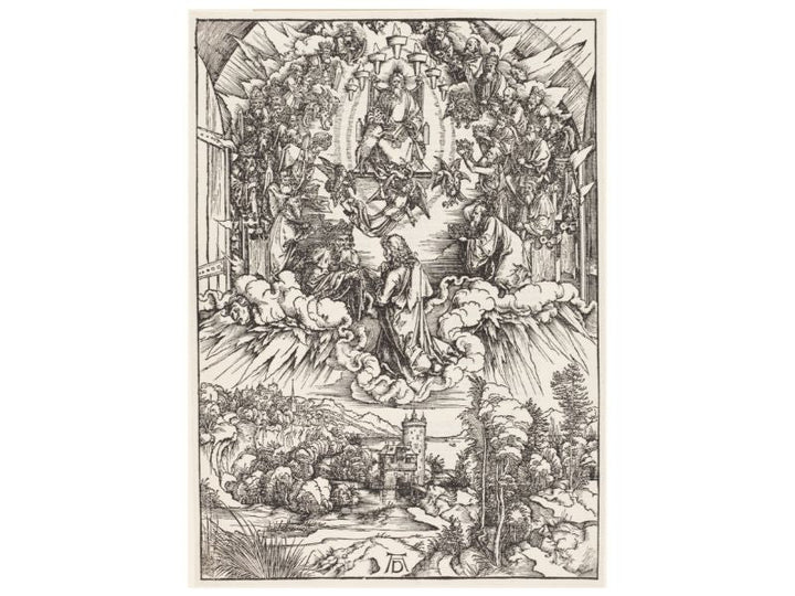 St.John in Clouds, Surrounded by 24 Elders around the Throne of God